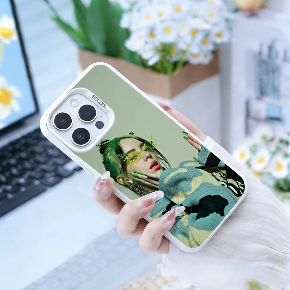 Чехол для телефона S-Singer B-Billie Eilish Для IPhone 16 17 15 14 12 13 Pro Max Белый Цвет Ударопрочный Чехол