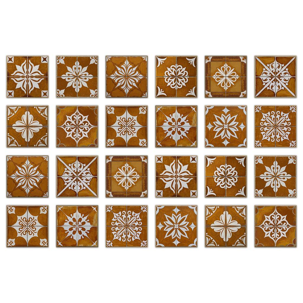 24 шт. Наклейка на стену в европейском стиле под плитку, самоклеящаяся, для кухни, ванной комнаты, декоративные наклейки на плитку, глянцевые хрустальные наклейки на стену