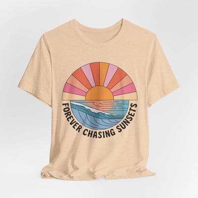 Футболка Sunset Chaser - Вечно в погоне за закатами Унисекс футболка для пляжного стиля