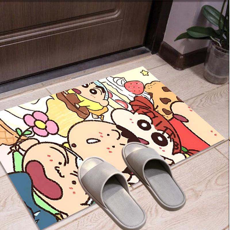 Crayon Shin Pattern Rug, Indoor/Outdoor Mat, for Picnic, Gameroom, Bedroom, Office, Living Room, Home Decor Carpet, Birthday Gift