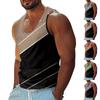 Mens Summer Surf Beach Tank Top Casual Breathable Sleeveless Top Loose Print Tank Top