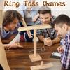 Регулируемый набор для игры в кольцеброс на шнурке, деревянные настольные игры, игра-битва, игра в кольцеброс, вечеринка