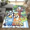 Bluey's Colorful Friends Personalized Name Area Rug Perfect for Kitchen Entryway Living Rooms Foyer Anti-slip Rug Office home decor