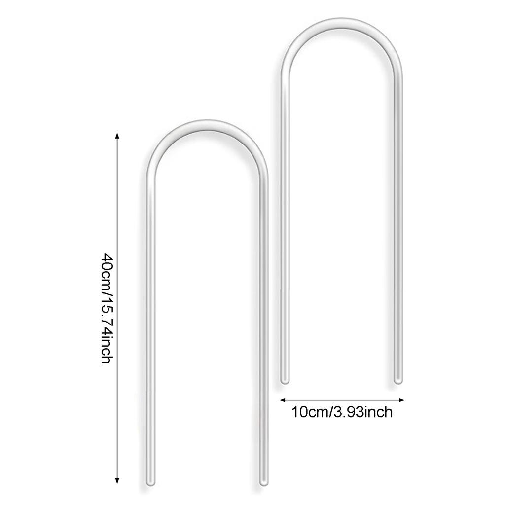 2pcs Garden U-shaped Acrylic Plant Climbing Frame Transparent And Durable Suitable For Indoor Vine And Flower Pot Support