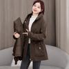 Pie Overcome Women's Thickened New Big Fur Collar Removable One-piece Three-piece Tooling Cotton-padded Jacket Trendy Cotton-padded Jacket