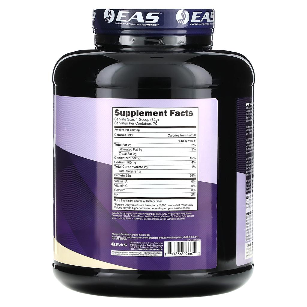 EAS 100% Platinum Whey, Vanilla Ice Cream, 5 Lb (2.26 Kg)