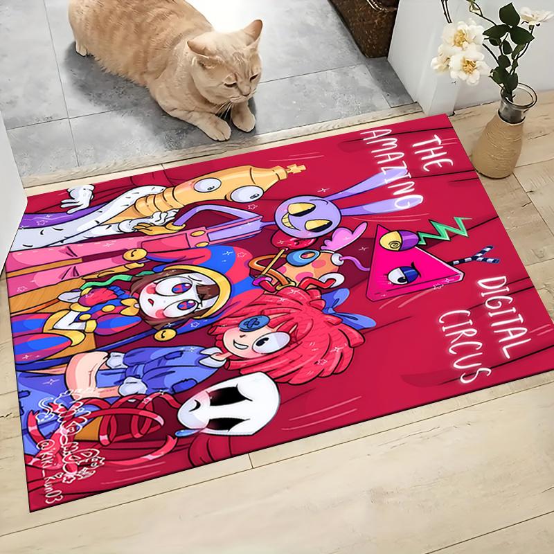 Digital Circus Carpet Rug Soft Washable Antislip Home Living Room Sofa Mats Personalized Christmas Rug