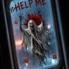 Interior Exterior Window Decorations Halloween Static Clings Skeleton Ghost Wall Sticker with Blood Reusable PVC Film Handprints Scary Decor