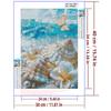 5d DIY Алмазная картина, вышивка крестом, морская вода, ракушки, жемчуг, цветы, алмазная вышивка, мозаика, полный круглый дрель, домашний декор