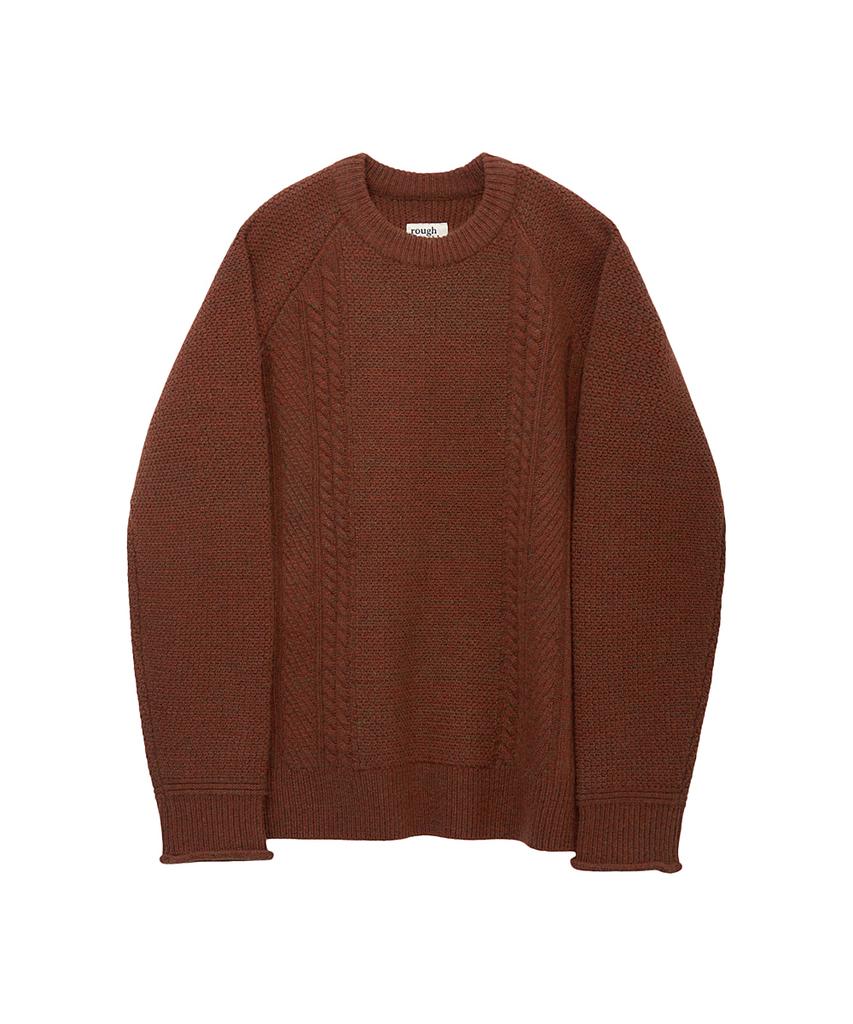 Leopeusaideu Aran Sweater Maple