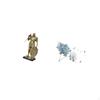 Скандинавская фигурка рыцаря из смолы Абстрактная скульптура Центральный элемент с ретро наклейкой на стену ПВХ стикер
