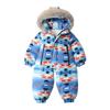 Цельный зимний комбинезон для девочек и мальчиков, водонепроницаемые комбинезоны с капюшоном, комбинезоны, зимние комбинезоны для детей, зимнее теплое пальто для сноуборда, куртки для активного отдыха, горнолыжные костюмы