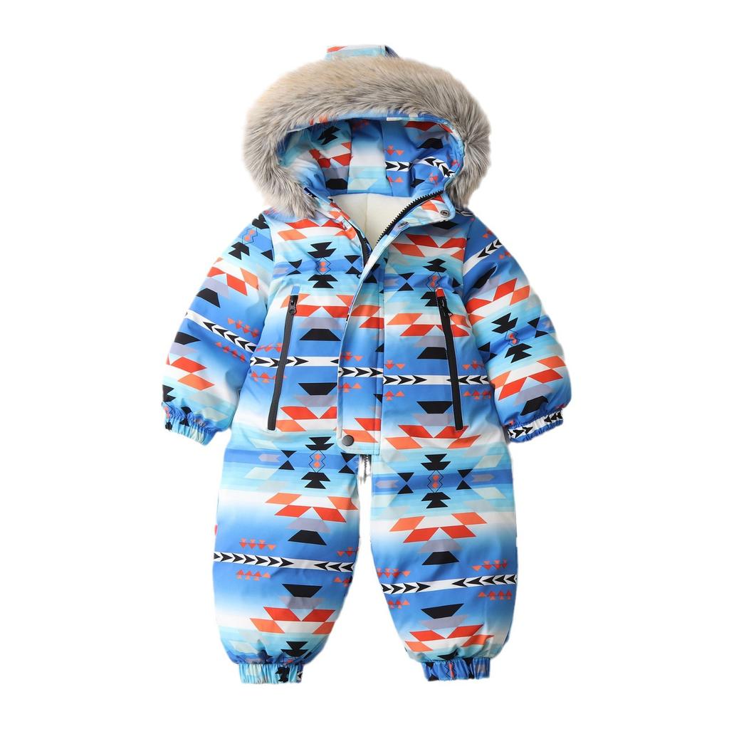 Цельный зимний комбинезон для девочек и мальчиков, водонепроницаемые комбинезоны с капюшоном, комбинезоны, зимние комбинезоны для детей, зимнее теплое пальто для сноуборда, куртки для активного отдыха, горнолыжные костюмы