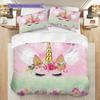 Magical Unicorn Fantasy Artwork Threepiece Set 1 Duvet Cover 2 Pillowcase Without Core Soft And Comfortable Bedding Set