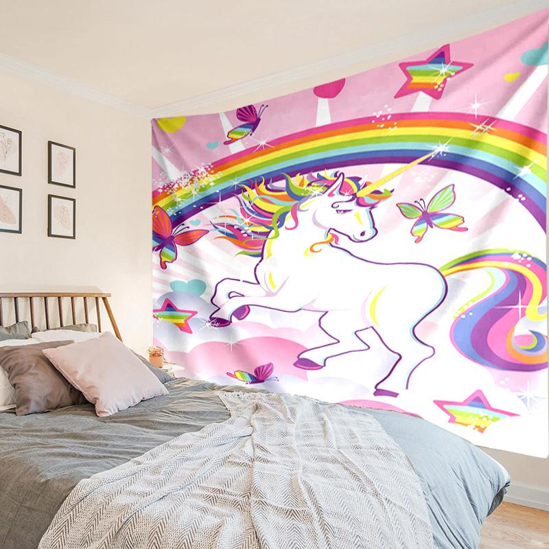 Magical Unicorn Crescent Moon Tapestry Room Decoration Wall Hanging for Living Room Bedroom, dormitory, Birthday and Christmas gifts