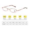 Spring Hinge Small Compact Eyeglass Reading Glasses Presbyopic Glasses with Pen Tube Case Portable