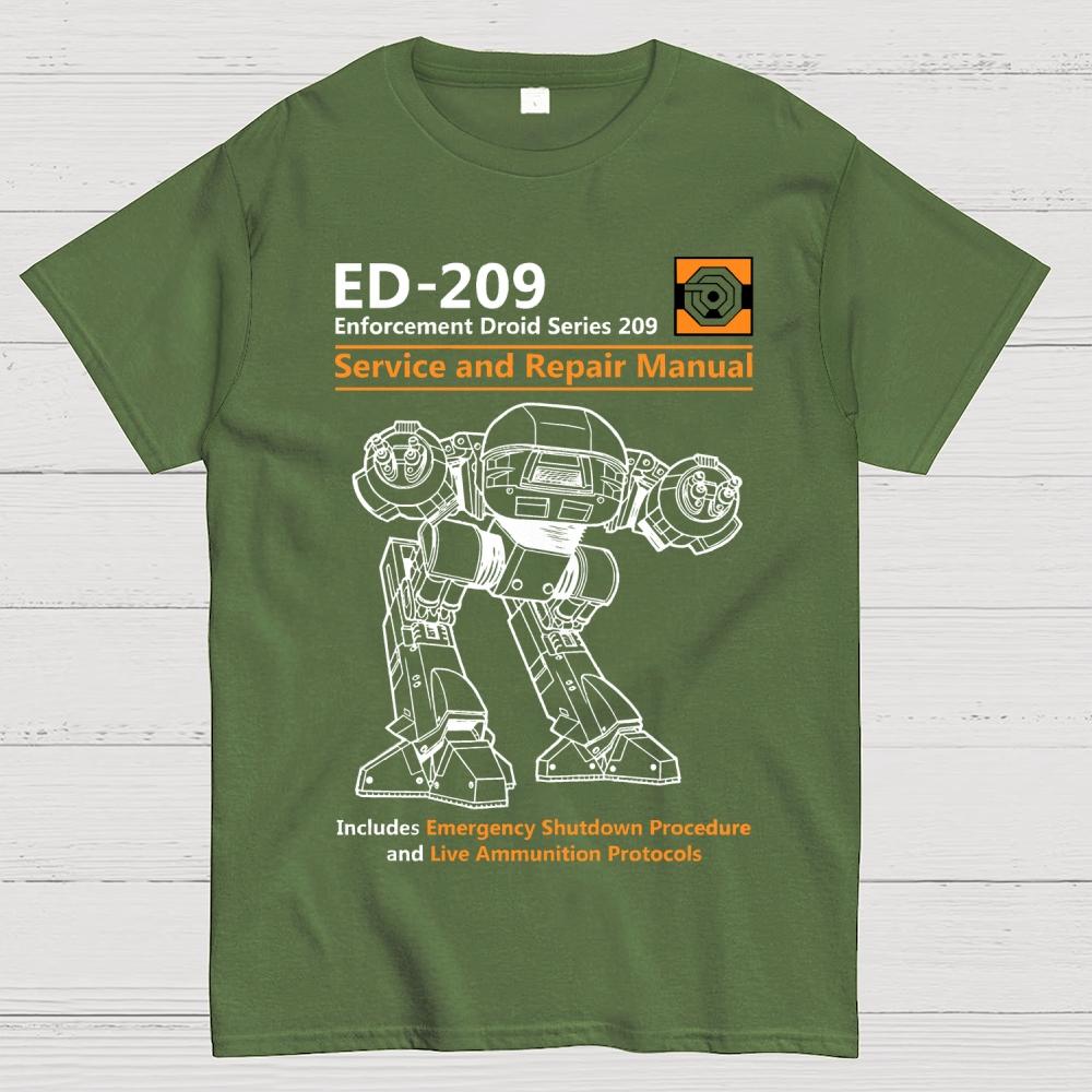 Anatomy of ED-209 Robot Cotton Summer Casual Cool Loose T-Shirt