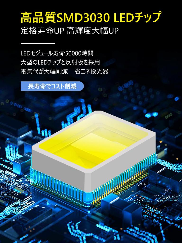 SUKITEN 100W 15,000LM IP66 Waterproof LED Floodlight, Outdoor Work Light, 6500K Daylight White, High Brightness, High Heat Dissipation, Energy