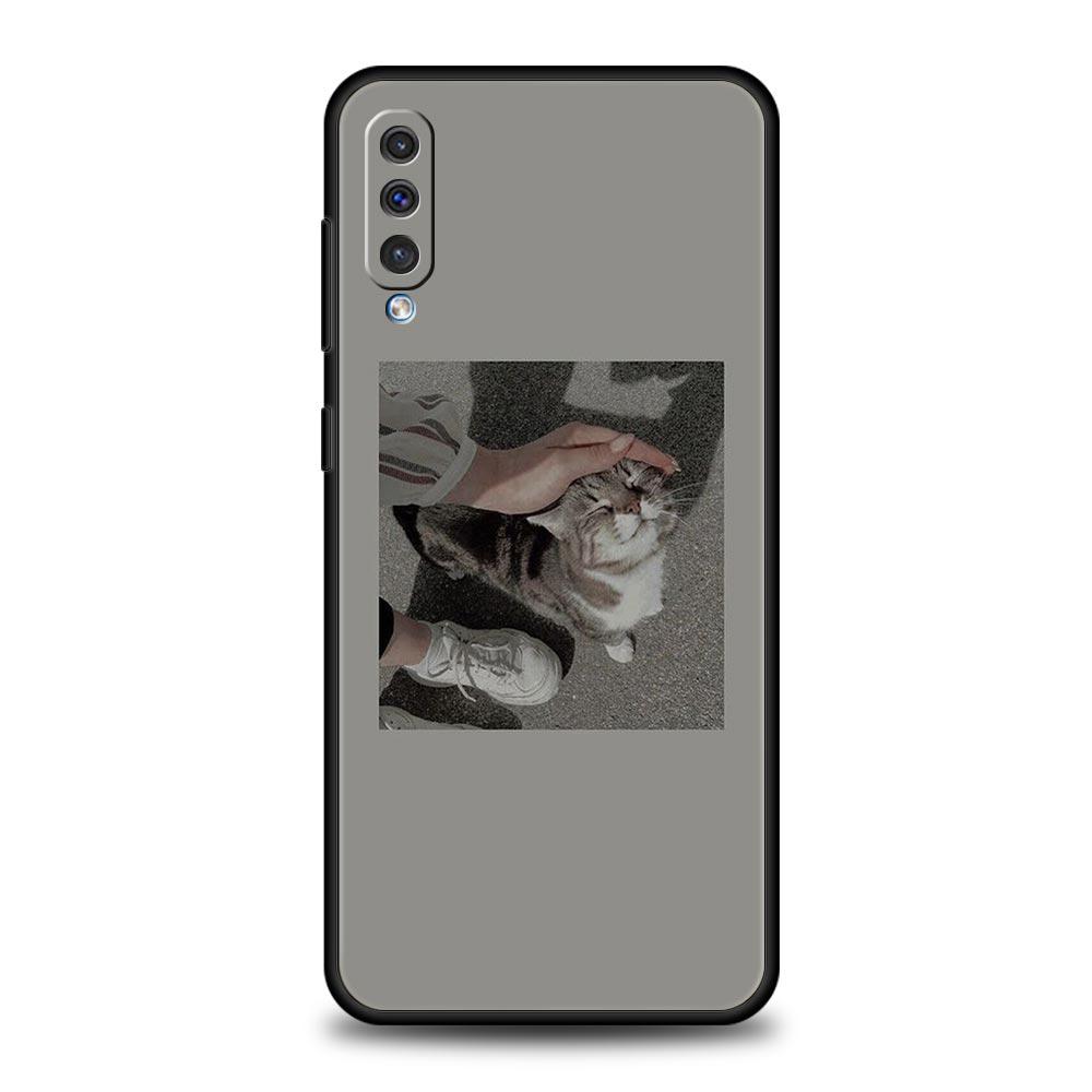 Милый чехол для телефона с изображением кота для Samsung A54 A52 A24 A14 A50 A72 A70 A10 A30 A40 A20S A20E A02S A12 A22 A34 A42 A32 5G A04s