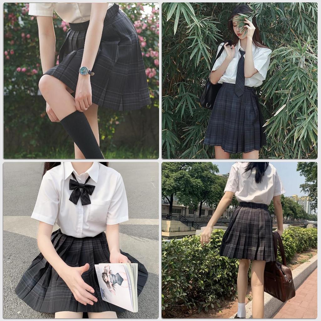 Комплект школьной формы AFUCLCRO JK с JK Хэллоуин и набор для вечеринки школьниц, развлечения, культурный фестиваль, юбка из 4 предметов, косплей, костюм, рубашка, галстук,