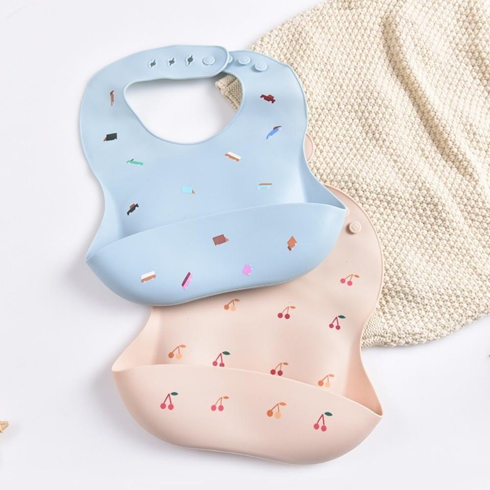 Adjustable Strape Infant Bibs Silicone Saliva Towel New Baby Eating Bib  Daily Use