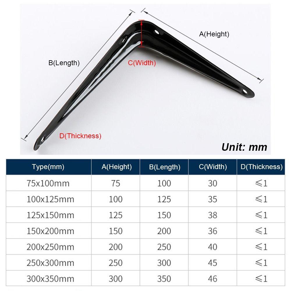 1 шт. Новый 4-14 дюймовый треугольный кронштейн-поддержка настенный подвесной L-образный монтажный кронштейн черный белый фиксированная полка угловая скоба