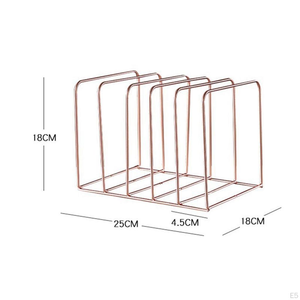 5 Slot Magazine Holder Rack, Square File Holder, Newspaper ,Office Organizer