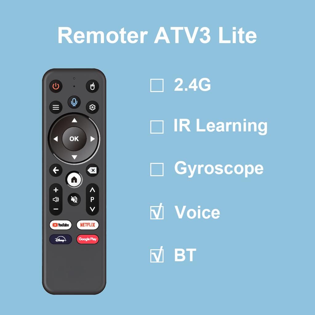 BOXPUT TV Stick Remote ATV3 Lite Bluetooth Voice Remote Controller Replacement for IATV Q3 Q5 PLUS Q10 Lemon Mini 4K TV Box 5