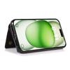 For iPhone 16 Pro Phone Case Tri-Fold Wallet Kickstand PU Leather+TPU Back Cover