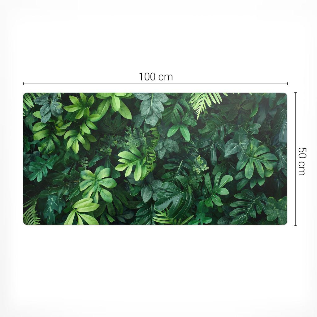 Podkładka Biurkowa Dla Grafików I Projektantów Liście Tropikalne 100X50 Cm