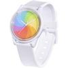 Q&Q SmileSolar GROOVISIONS GRV3013 Солнечные аналоговые часы с водонепроницаемым уретановым ремешком, Белые, RP26J811