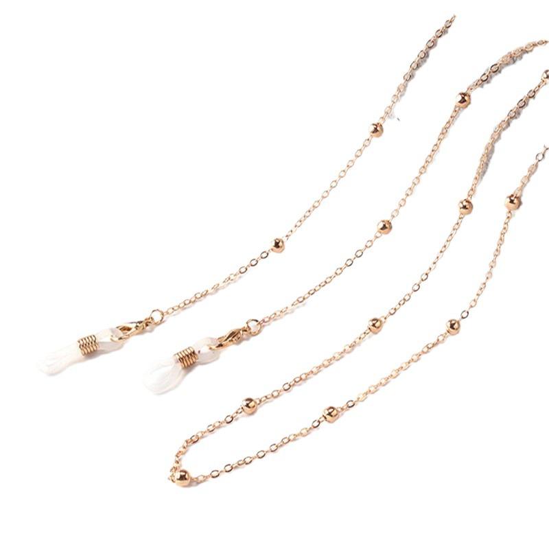 Женское ожерелье для очков из бисера и металла высокого класса - Простой шнурок для очков против скольжения