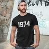 ФУТБОЛКА 1974 - винтажная ретро крутая год рождения 70-е подарок хипстер фанки летняя мужская унисекс футболка