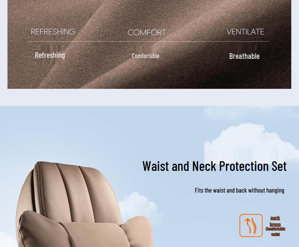 Multi-Season Car Headrest & Lumbar Support for Jiyue 01/07 Minimalist Models