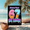 1PC Custom Name Dessert Number Celebration Beach Towel Highly Absorbent And Sand-Resistant Towel for Swimming, Pool, Yoga, And Travel Lightweight