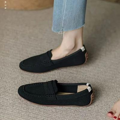 Горячая распродажа женских туфель Doug, черные туфли с круглым носком и неглубоким носком, осень 2024, новые женские туфли-лоферы на плоской подошве, 10 стилей, цвет