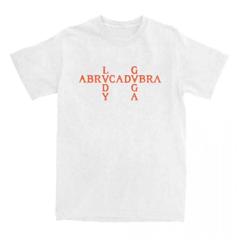Abracadabra Lady Gaga Mayhem Album Tshirts Short Sleeve Round Neck Wounisex Tshirt Cotton Tees Camisetas Casual Hip Hop Streetwear
