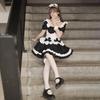 Gaming Costume Cosplay Miracle Nikki Black and White Chocolate Maid Outfit Lolita Princess Dress