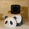 Panda Key Storage Tray Resin Panda Statue Organizer Tray Decorative Panda Storage Tray Home Tabletop Decor for Living Room Office Study