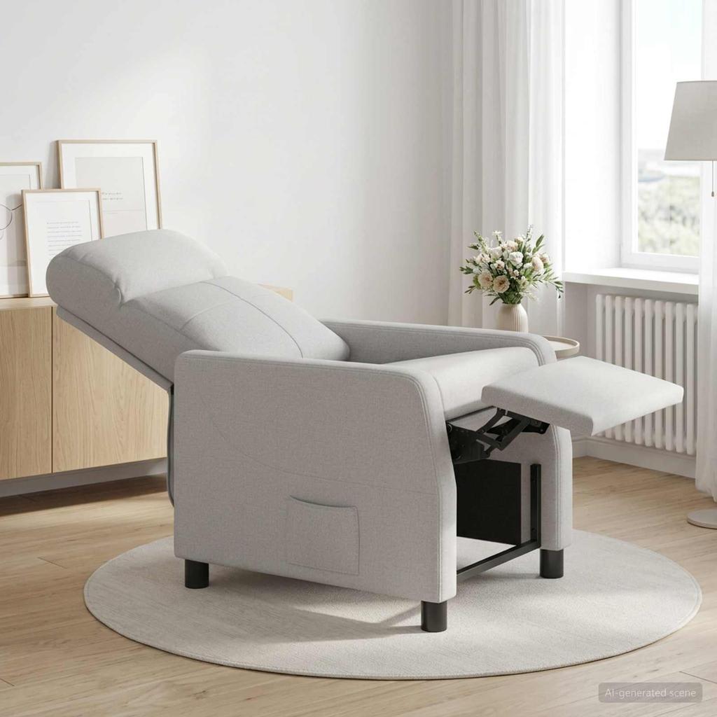Recliner Chair Cloud Grey Fabric