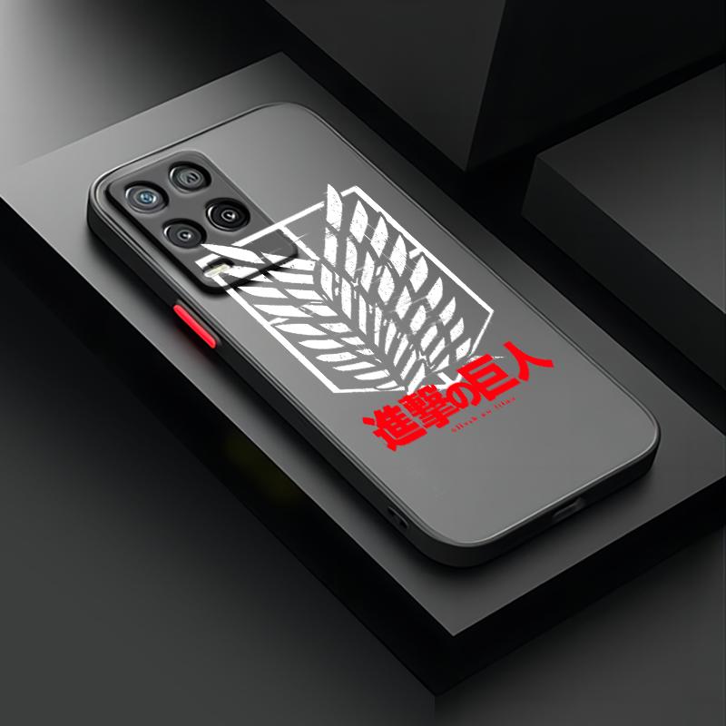 Логотип «Атака Титанов» для OPPO A55 A54S A53S A52 A33 A32 A31 A16S A16K A15S A11S A9 A5 матовый полупрозрачный чехол для телефона