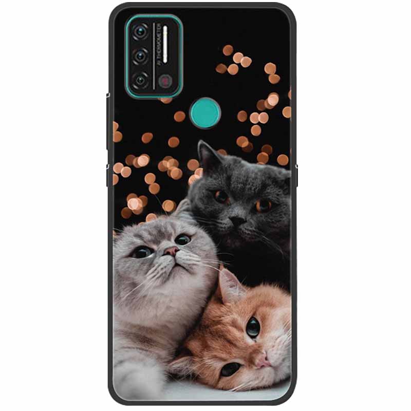 Мягкий чехол с принтом для Umidigi A9 Pro, силиконовый защитный чехол, черные чехлы для Umidigi A7 Pro, милый кот, A9Pro, A 9, A7Pro