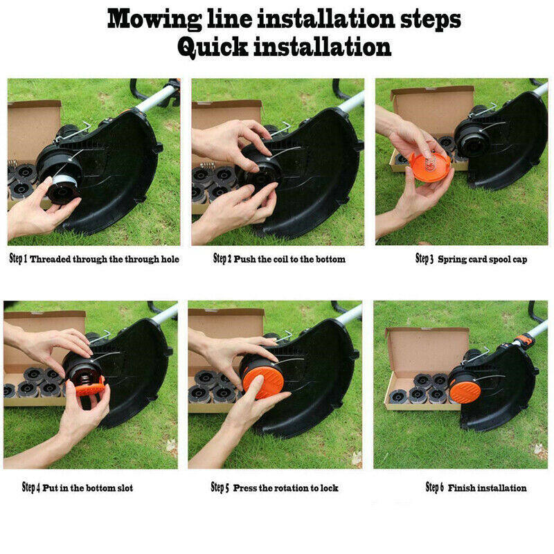 Оранжевый колпачок + верхняя часть катушки для триммера Black & Decker с запасной струной