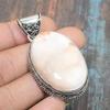 Orange Scolecite Gemstone Handmade 925 Sterling Silver Jewelry Pendant For Her