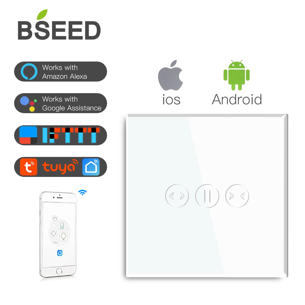 BSEED Wifi Переключатель для штор Беспроводной Интеллектуальный Переключатель для Умных Штор Поддержка Приложения Tuya Голосовое Управление Google Assistant