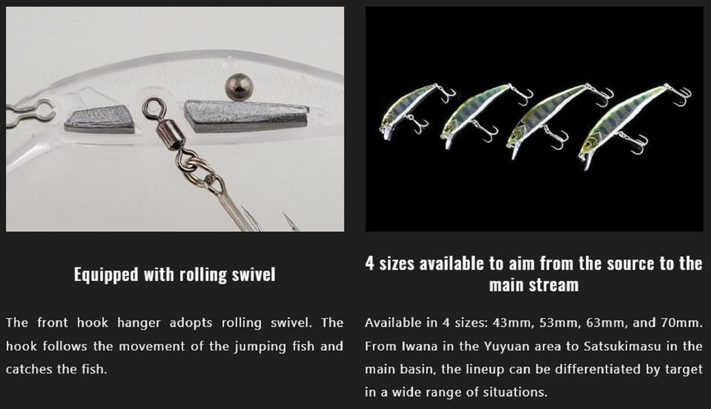 Jackall Timon Ryushin Knocker 53 HW Тонущая приманка Flash Ayu (0570)