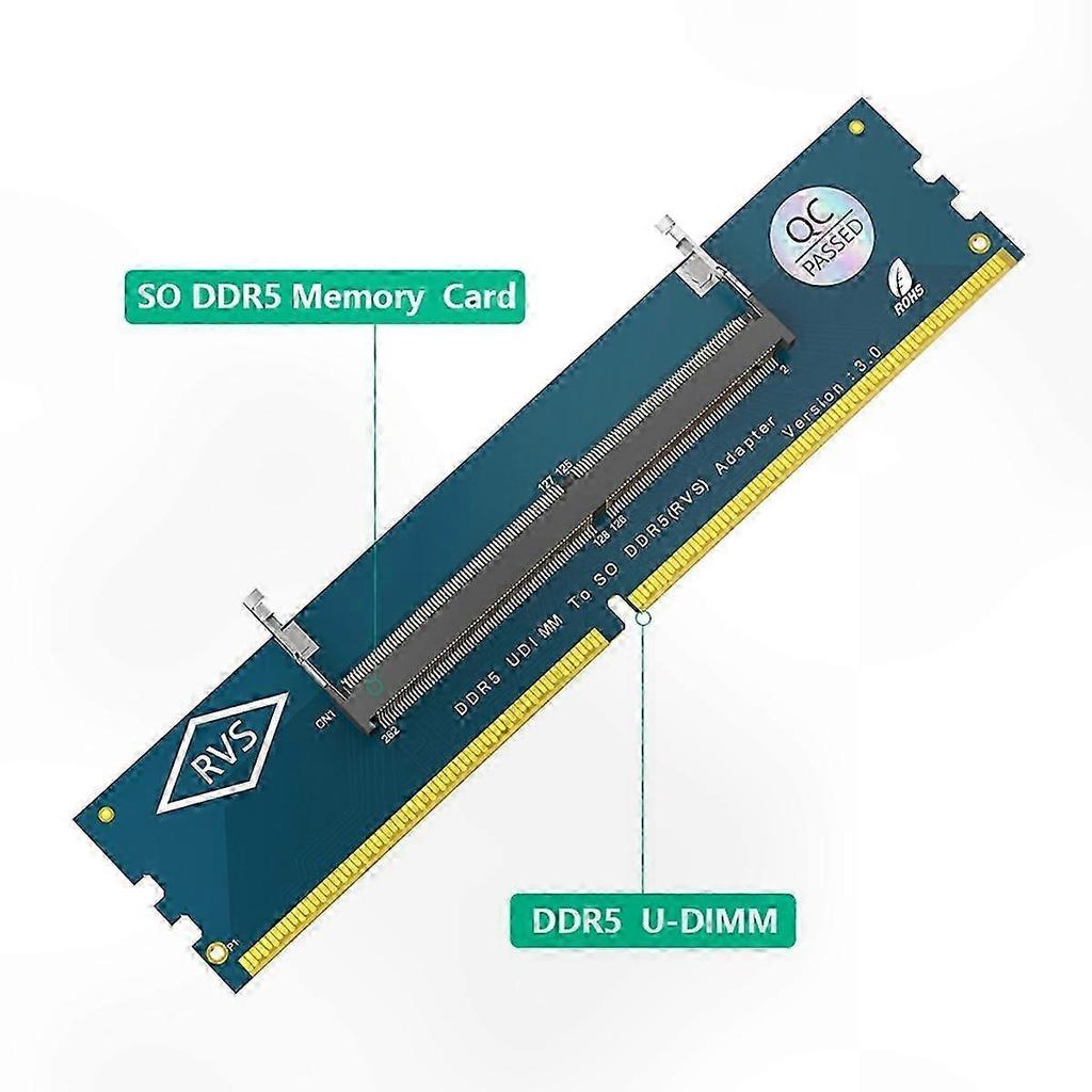Адаптерная карта для оперативной памяти DDR5 ноутбука в настольный компьютер SO-DIMM, Тестер памяти для преобразования DDR5 SO-DIMM в U-DIMM