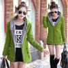 Plus Size Women's Thick Hooded Cardigan Sweater for Autumn/Winter