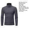 Men Autumn Winter Slim Fit Bottoming T-shirt Turtleneck Long Sleeve Solid Color Elastic Thin Pullover Tops Streetwear