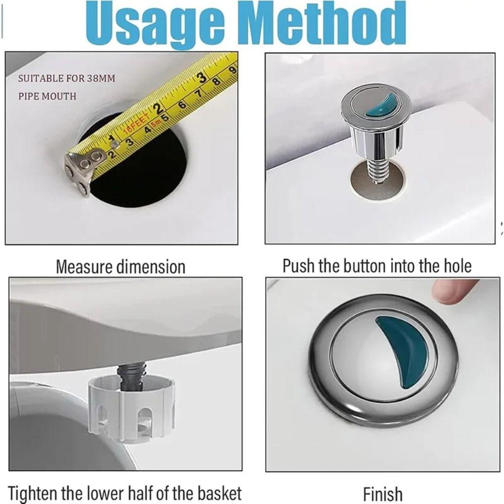 Universal Toilet Push Button Round/Elliptical Head Water Tank Button Toilet Flush Button Kitchen